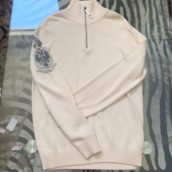 Guess Other - Guess zip neck Emblem Sweater